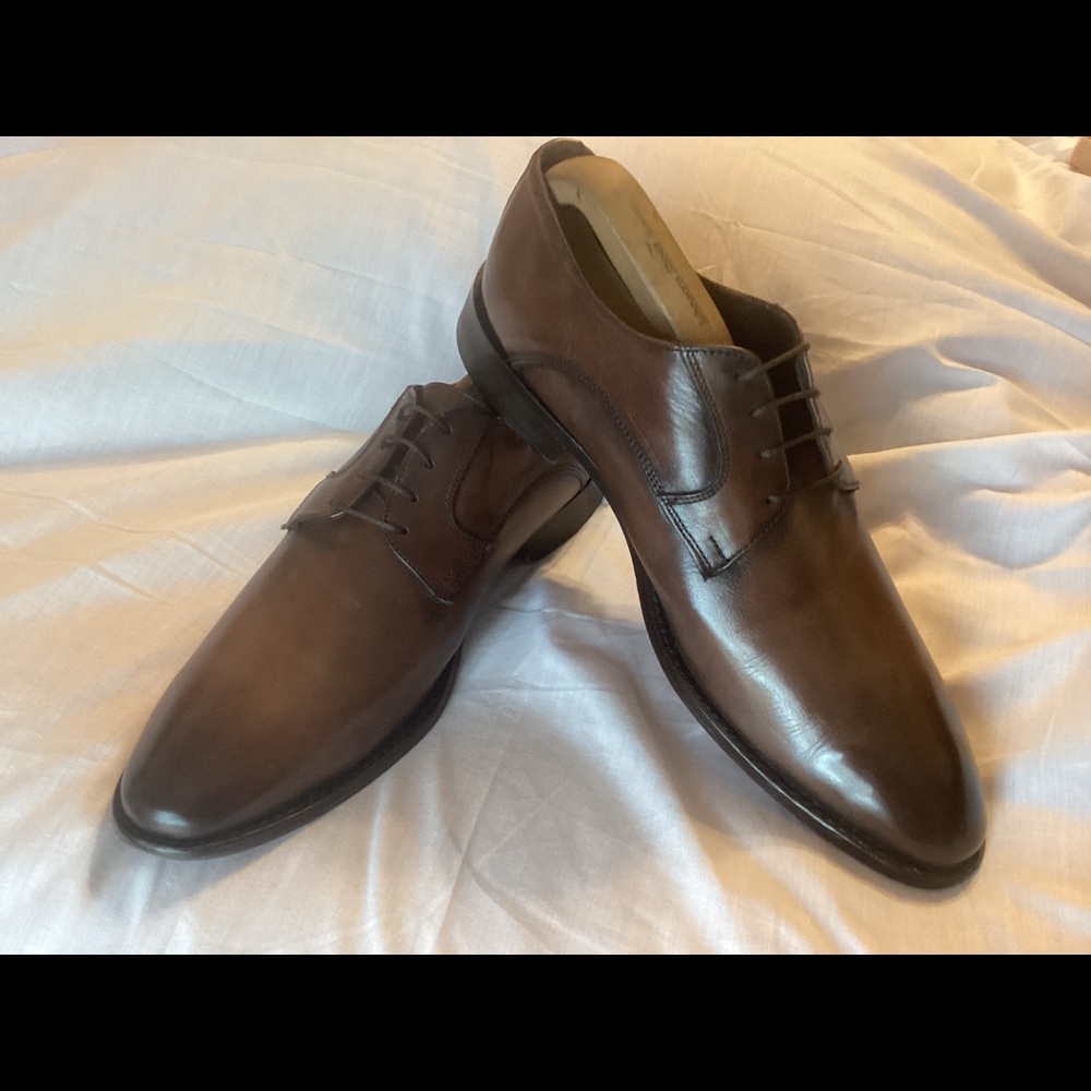 TO BOOT - New York Adam Derrick plain toe derby brown size 11